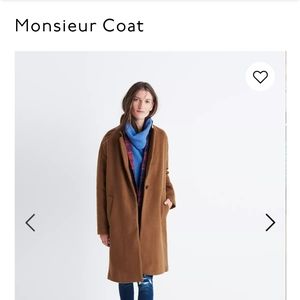 Madewell Monsieur Wool Blend Coat Size XS